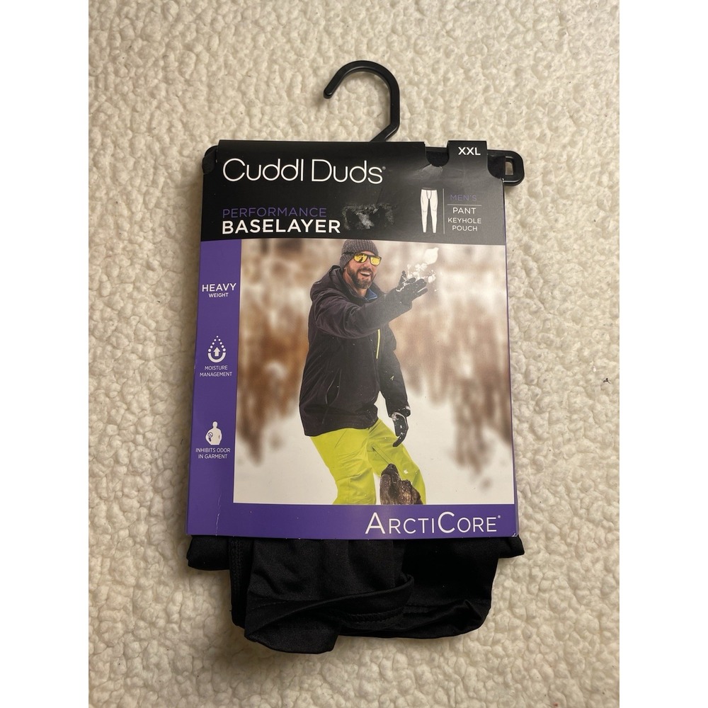 Cuddl Duds Men Baselayer Pants ArctiCore Thermal Bottoms Black Size XXL NEW